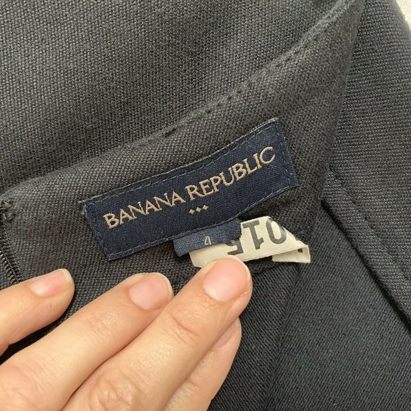 Banana Republic Women Skirt Size 4 Black Mini Zip Up Back Slip - Picture 5 of 8